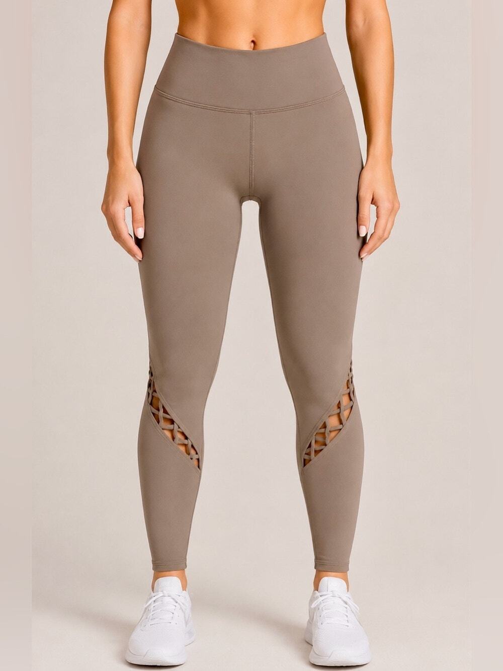 Alo Yoga Entwine Leggings Gravel Cutout Size Large